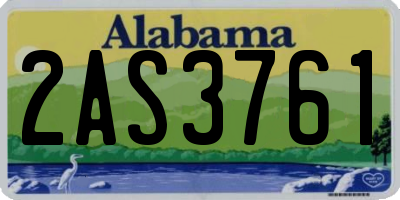 AL license plate 2AS3761