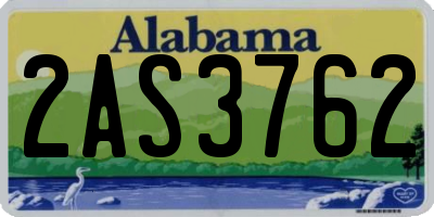 AL license plate 2AS3762