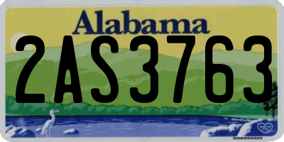 AL license plate 2AS3763