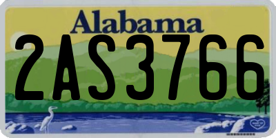 AL license plate 2AS3766