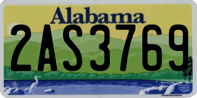 AL license plate 2AS3769