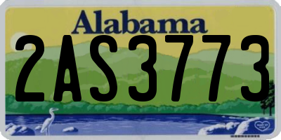 AL license plate 2AS3773