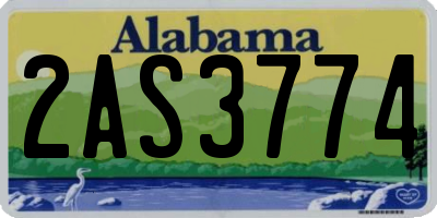 AL license plate 2AS3774