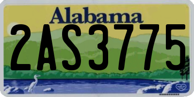 AL license plate 2AS3775