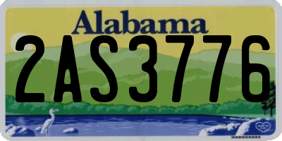 AL license plate 2AS3776