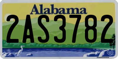 AL license plate 2AS3782