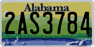 AL license plate 2AS3784