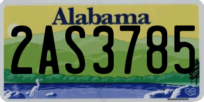 AL license plate 2AS3785