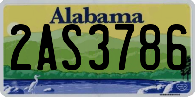 AL license plate 2AS3786