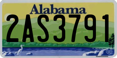AL license plate 2AS3791