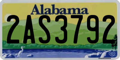 AL license plate 2AS3792
