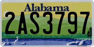 AL license plate 2AS3797
