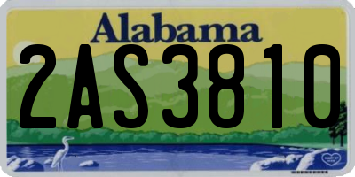AL license plate 2AS3810