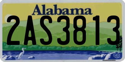 AL license plate 2AS3813