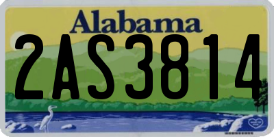AL license plate 2AS3814