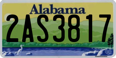 AL license plate 2AS3817