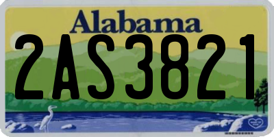 AL license plate 2AS3821