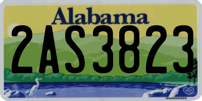 AL license plate 2AS3823