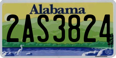 AL license plate 2AS3824