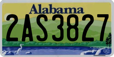 AL license plate 2AS3827
