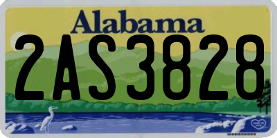 AL license plate 2AS3828
