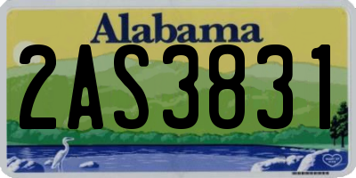 AL license plate 2AS3831