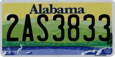 AL license plate 2AS3833