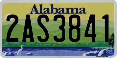 AL license plate 2AS3841