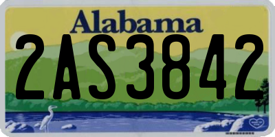 AL license plate 2AS3842