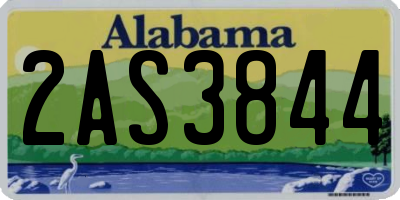 AL license plate 2AS3844