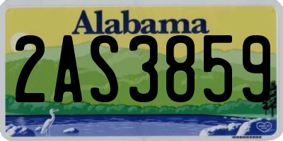 AL license plate 2AS3859