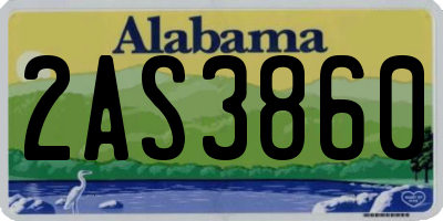 AL license plate 2AS3860