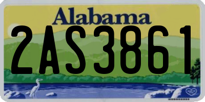 AL license plate 2AS3861