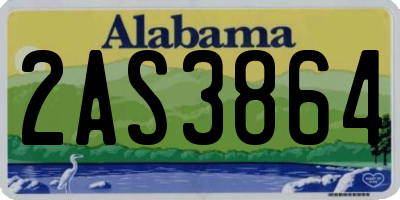 AL license plate 2AS3864