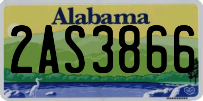 AL license plate 2AS3866