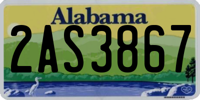 AL license plate 2AS3867