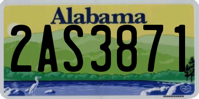 AL license plate 2AS3871