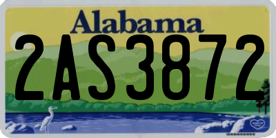AL license plate 2AS3872