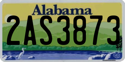 AL license plate 2AS3873