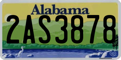 AL license plate 2AS3878