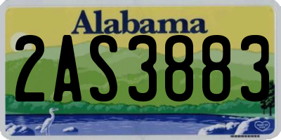AL license plate 2AS3883