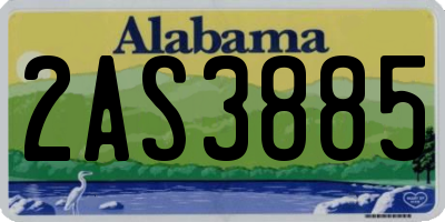 AL license plate 2AS3885
