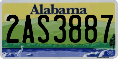 AL license plate 2AS3887