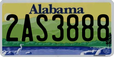 AL license plate 2AS3888