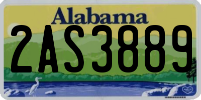 AL license plate 2AS3889