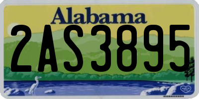 AL license plate 2AS3895