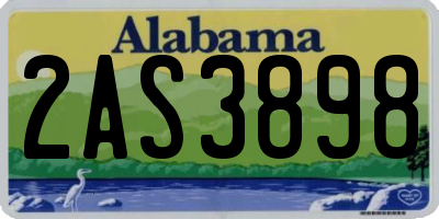 AL license plate 2AS3898