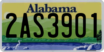 AL license plate 2AS3901