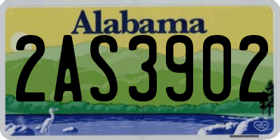 AL license plate 2AS3902