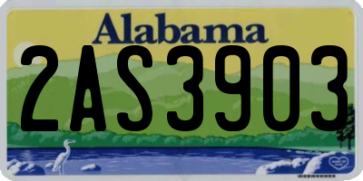 AL license plate 2AS3903